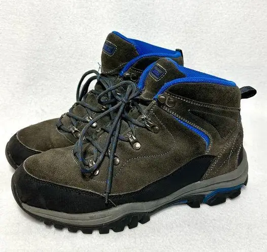 Cabela's Ladies Portia II Hiking Boots 9 9M Lace Up Gray Blue Trim Hikers Trail