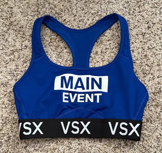 VSX Sport Blue Main Event Racerback Sports Bra Medium Support Womens Size Small