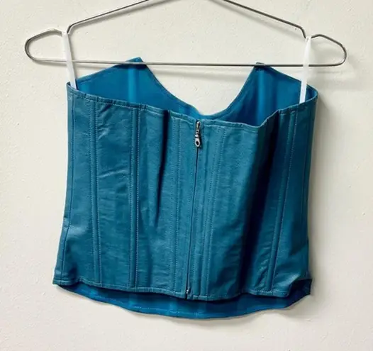 Miaou Leia Strapless Paneled Buffed Faux