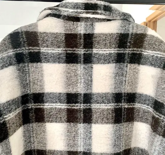 Flannel Plaid Long Jacket Size M