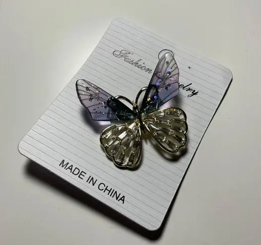 Mini Transparent Wings Butterfly Brooch Multiple