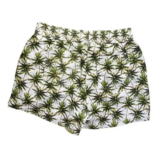 Briggs New York BRIGGS Women’s Palm Tree Tropical Island Linen Blend Shorts Size Medium - Image 1