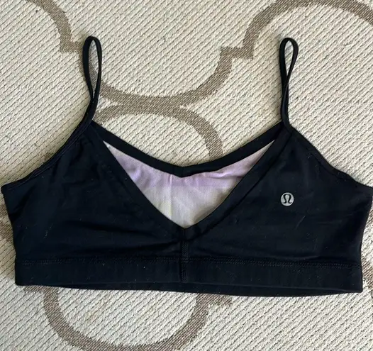 Lululemon  black no padding yoga lounge light support bra