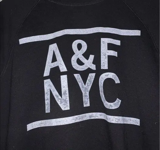 Abercrombie & Fitch Abercrombie Oversized Black Logo Crew neck sweater