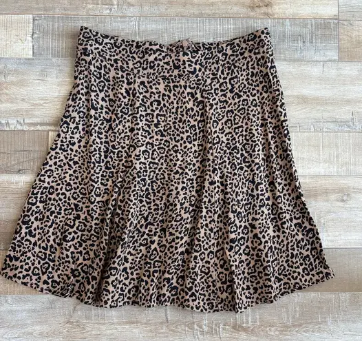 Reformation  Flounce Skirt in Leopard Print Size 0