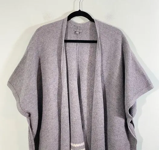 LL Bean Signature Grey 100% Lambs Wool Poncho One Size Size undefined