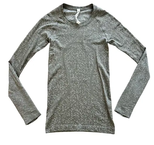 Lululemon Swiftly Tech Long Sleeve Shirt 2.0 Distorted Static Rover / White Opal Green