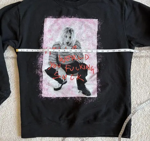 Machine Gun Kelly ‘Tickets To My Downfall’ 2021 Tour Crewneck Sweatshirt Merch Black Size L