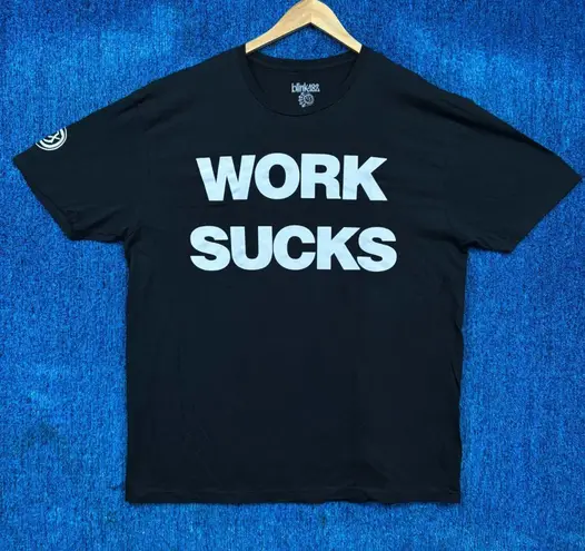 Blink-182 “All the Small Things;Work Sucks I Know” Punk Rock Band Graphic T-Shirt XXL
