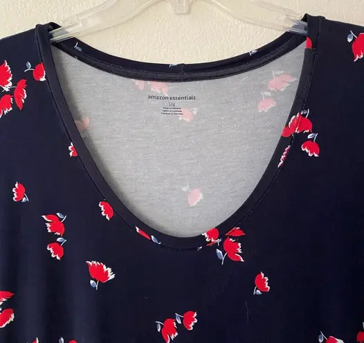 Summer Scoop Neck Dress Blue Size L