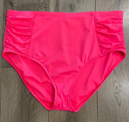 La Blanca La Blanca High Waist Ruched Pink Swim Bottoms Size 20W
