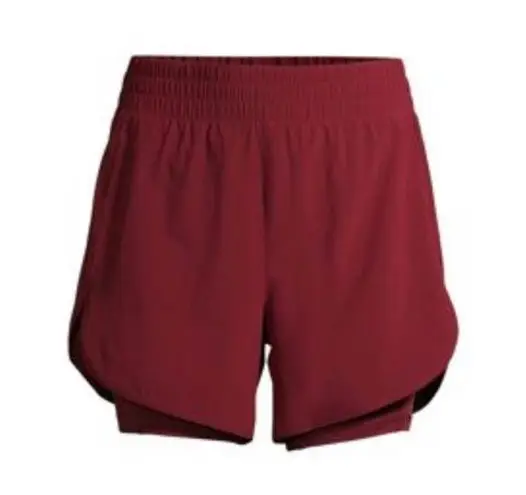 Avia Womens Size XXL 20 Running Shorts With Biker Liner Attached Burgund… - Image 1