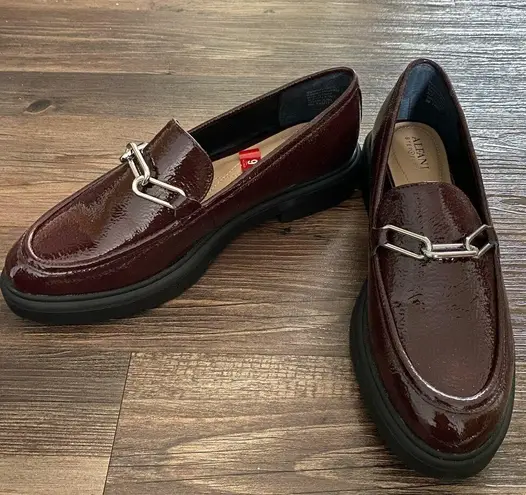 Alfani sz 9 burgundy Paton leather loafers NWT