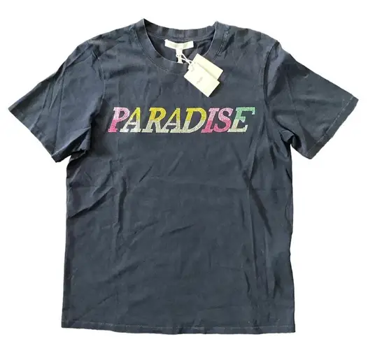 Maje NEW Tasvegas Paradise Rhinestone T-Shirt size 1 Black