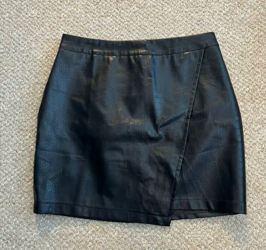 Black Leather Skirt Size XL