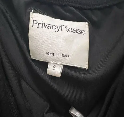 Privacy Please Black Ribbed Button Down Dress Size Small