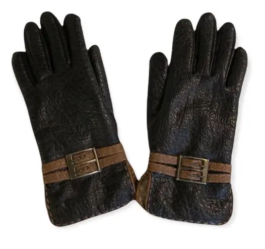 Vintage Van Raalte Faux Leather Ladies Gloves