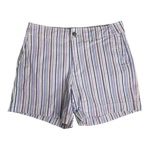 Gap  Shorts Womens 6 Multicolored Rainbow Striped 5” Short Casual Summer Colorful