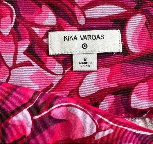 Kika Vargas X Target Skirt Pink Mum Floral Scalloped Edges Pockets Mini Size 8