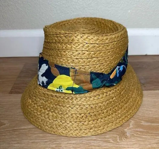 Women’s Boho Floral 100% Paper Packable Bucket Hat Tan