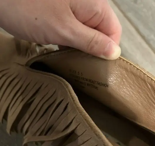 Beast Fashion Tan Western Style Suede Fringe Booties