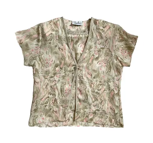 Vintage 80s Camarena Fashion tank set Tan Size M