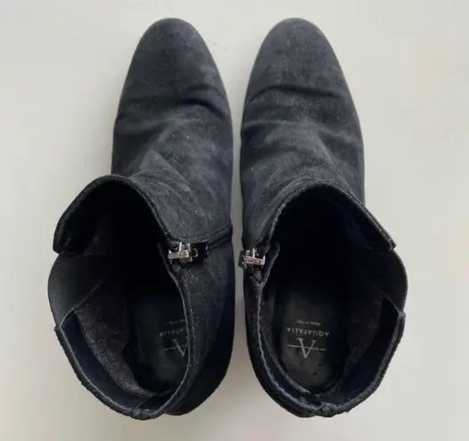 AQUATALIA Faylynn Waterproof Suede Black Booties