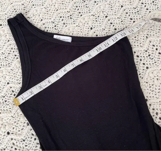 Betro Simone One Shoulder Ribbed One Piece Bodysuit Black (Large)