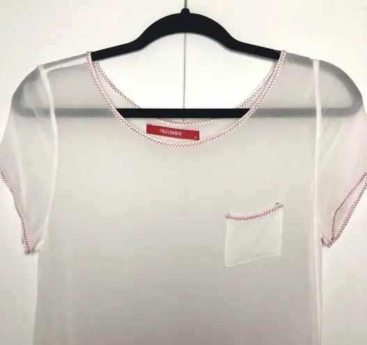 Freeloader Pink Ombré Semi Sheer Tunic Tee