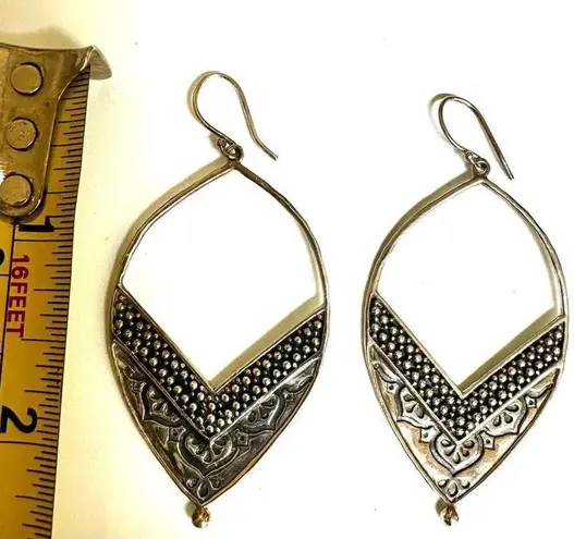 Silpada Siplada Sterling silver etched earrings