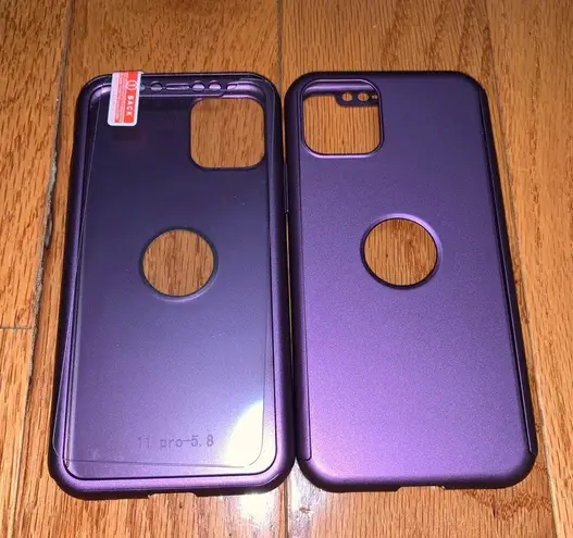 iPhone 11 Pro Max Fashion 360 Shockproof Case Violet Purple