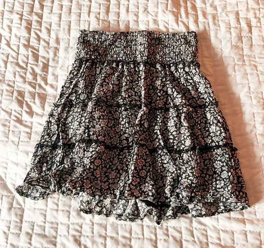 American Eagle Floral Ruffle Tiered Mini Skirt Size XS