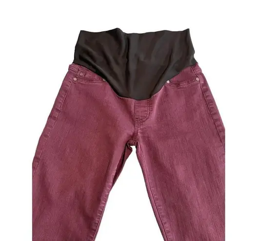 Liverpool Maternity Jeans Womens Size 2 Plum Tummy Panel 26x27 Shaping Baby