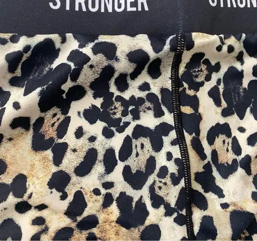 Stronger Roar Leopard Print Sports Leggings & Bra Set Size XS