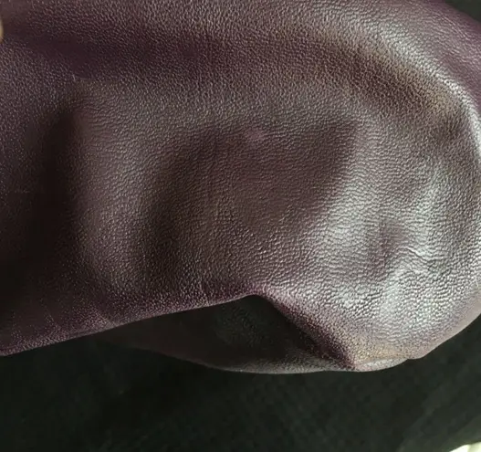 Studded Purse with Tassel, Purple, Silver