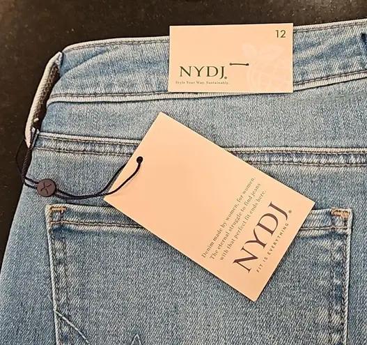 NYDJ ๐๐ Relaxed Piper Crop Jeans ~ Clift Blue 12 NWT