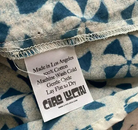 ciao lucia Diana Printed Cotton Dress Pinwheel White Size XS