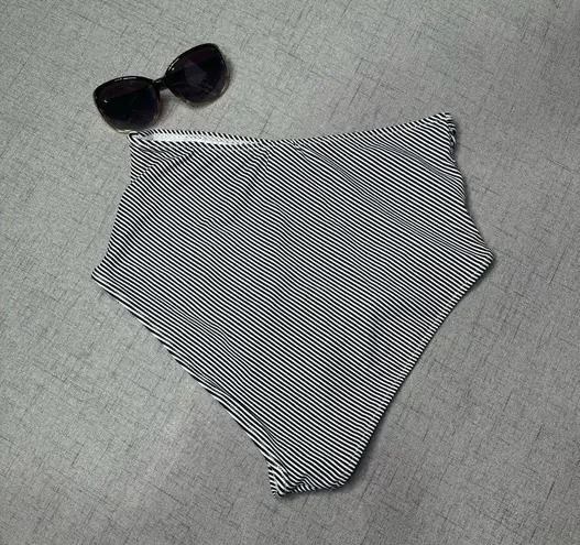 Cupshe  High Rise Bikini Striped Swim Bottoms Large