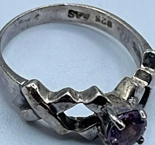 Sterling Silver  and Amethyst ring size 7