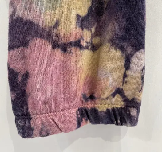 Maronie New Tie Dye Sweatpants Drawstring Waist Eggplant Multi