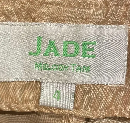 Jade Melody Tram Black Beaded Lace Scallop Hem Nude Lined High Waist Formal Pant Size 4