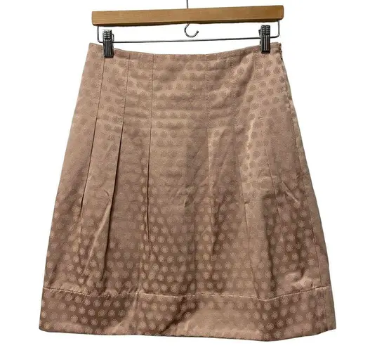 Elevenses Womens Sz 6 Polka Dots Pleated Mini Skirt Side Zip Aline Church Mature