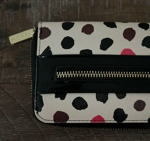 Anne Klein  Coated Canvas Wallet with Cheetah Spots.