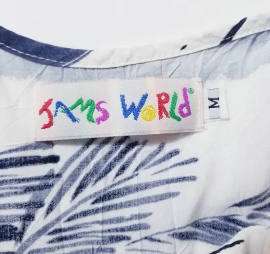 Jams World Palm Tree Print Tropical Midi Dress with Pockets