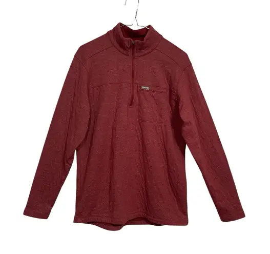 Ariat  REBAR Women M Medium Red Heathered 1/4 Zip Long Sleeve Pullover Shirt