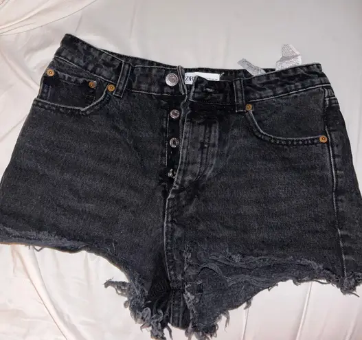 ZARA Black Denim Shorts