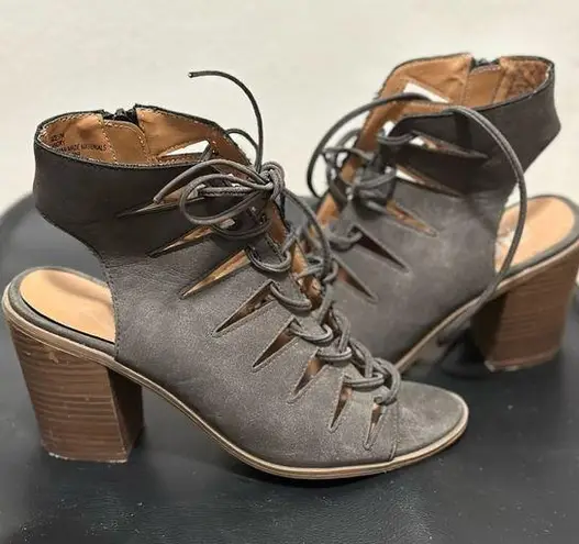 Worn once lace up heels Size 7