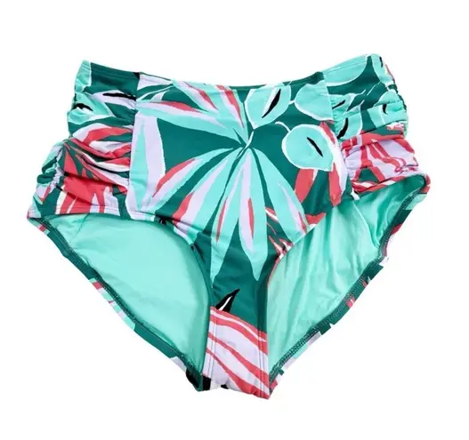 Anne cole  Women's Zesty Tropical Printed Ring Halter Bikini SET Size M/L NWT