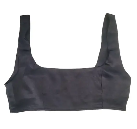 Princess Polly Womens Huxley Top Black/ Navy NWT US 8 Crop Top Bra Top #163017