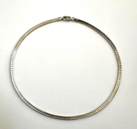 Sterling silver omega chain necklace Silver